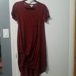 Heathered Red Lularoe Shortsleeve Tunic //donated